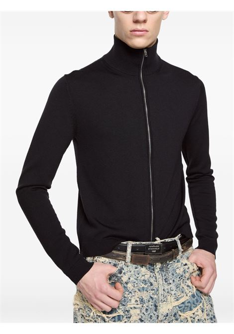 cardigan zip up uomo nero ACNE STUDIOS | B60365900